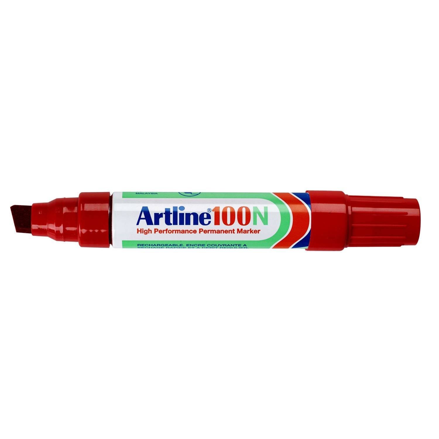 Artline 4974052803444 Artline - Viltstift 100 schuin 7.5-12mm rood | 12 stuks-0