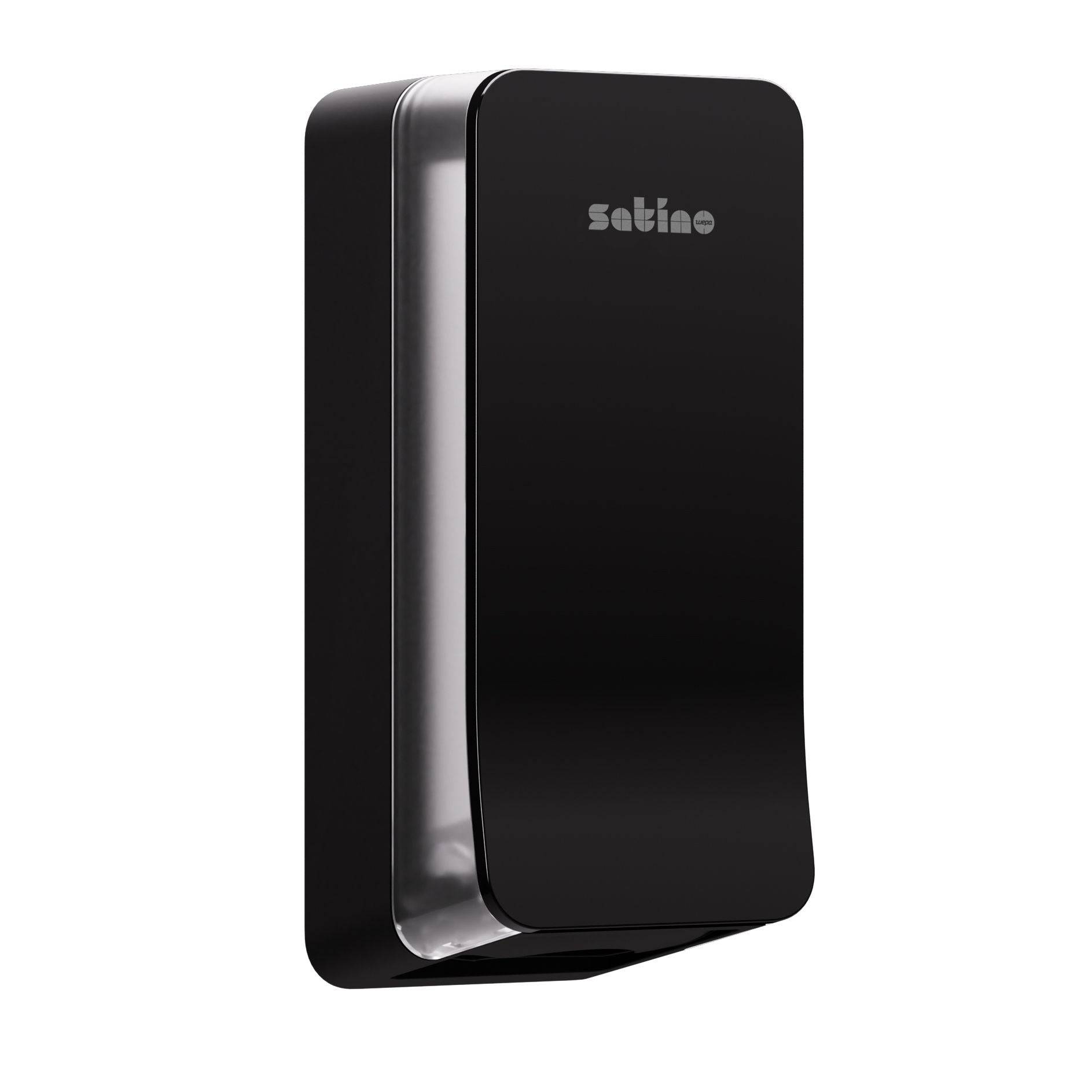 Toiletpapierdispenser Satino BT1 Hyginity gevouwen zwart 333425-0