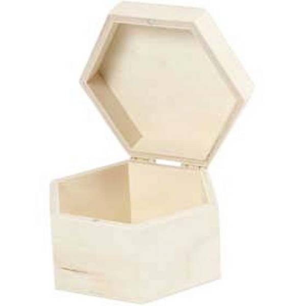 Creativ Company 5712854206051  Creativ Company -  Kistje  zeshoek 12x7cm triplex