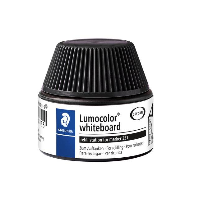 Viltstiftvulling Staedtler Lumocolor whiteboard 30ml zwart | 4 stuks-0