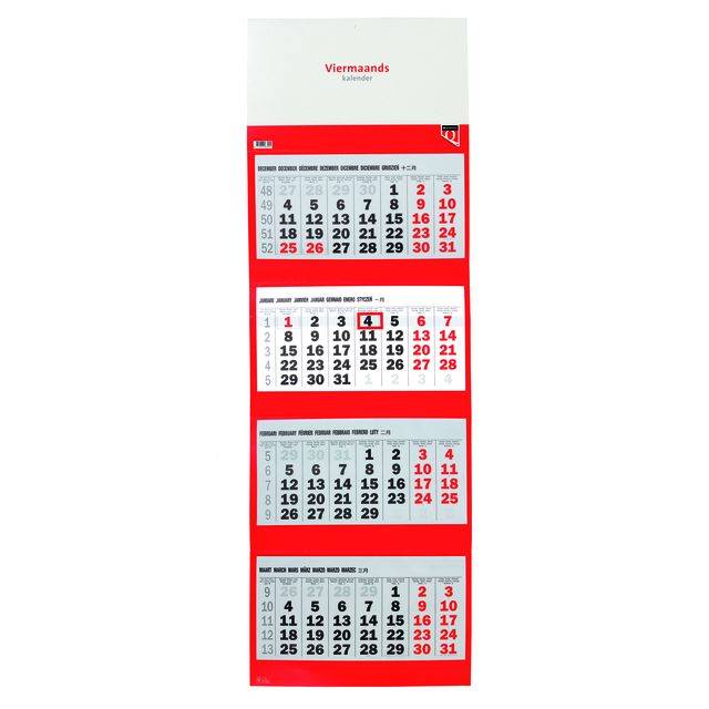Quantore 8712453063045 Quantore - 4-maandskalender 2027-0