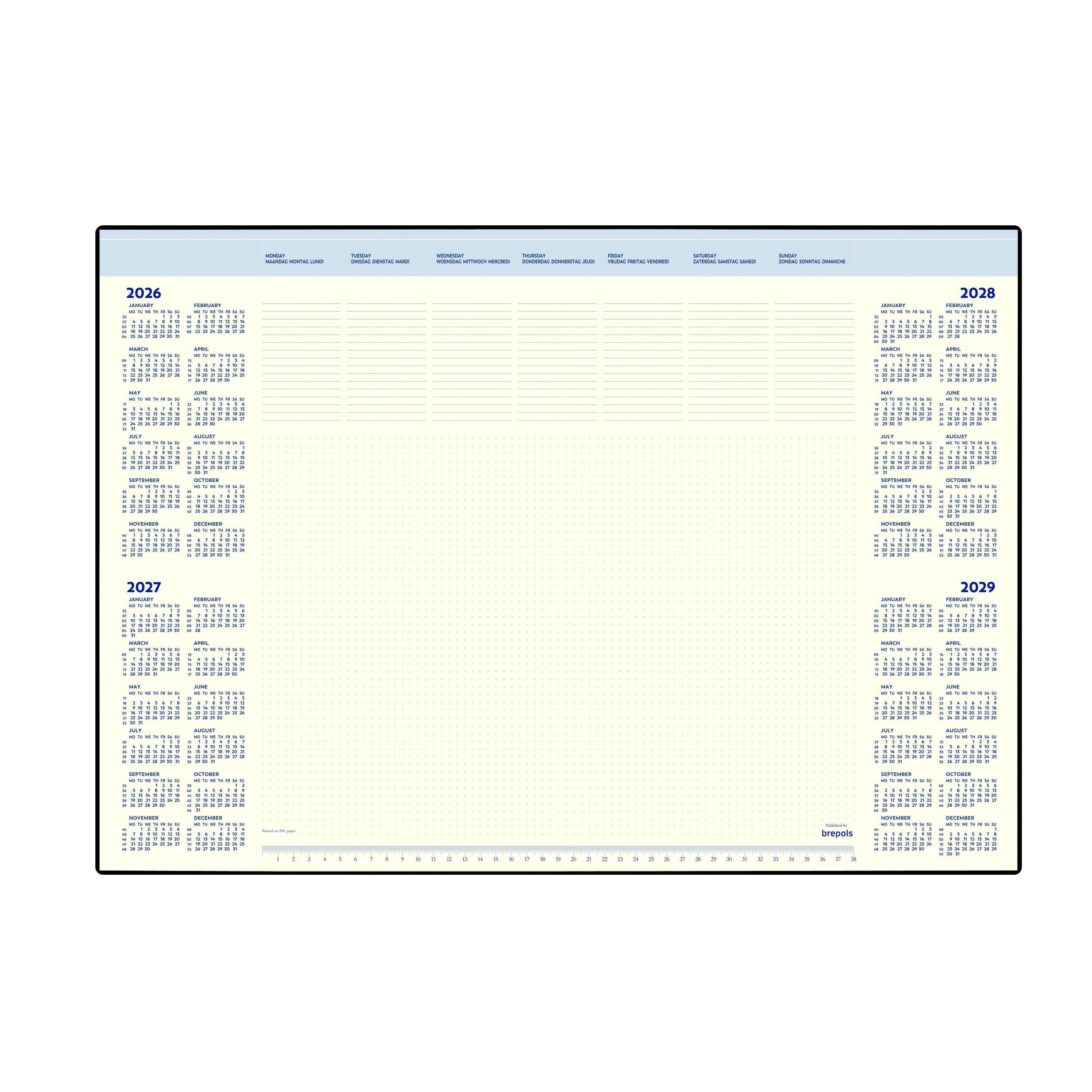 Brepols 5412303100663 Brepols - Onderlegbl 2027 desk mate 7d/1p 35vel-0