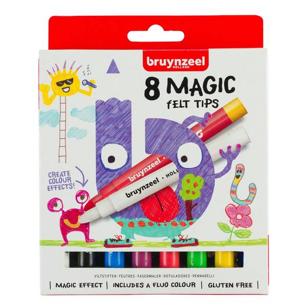 Bruyn ZEEL 8712079420994  Bruynzeel -  Viltstift  kids magic 8st ass