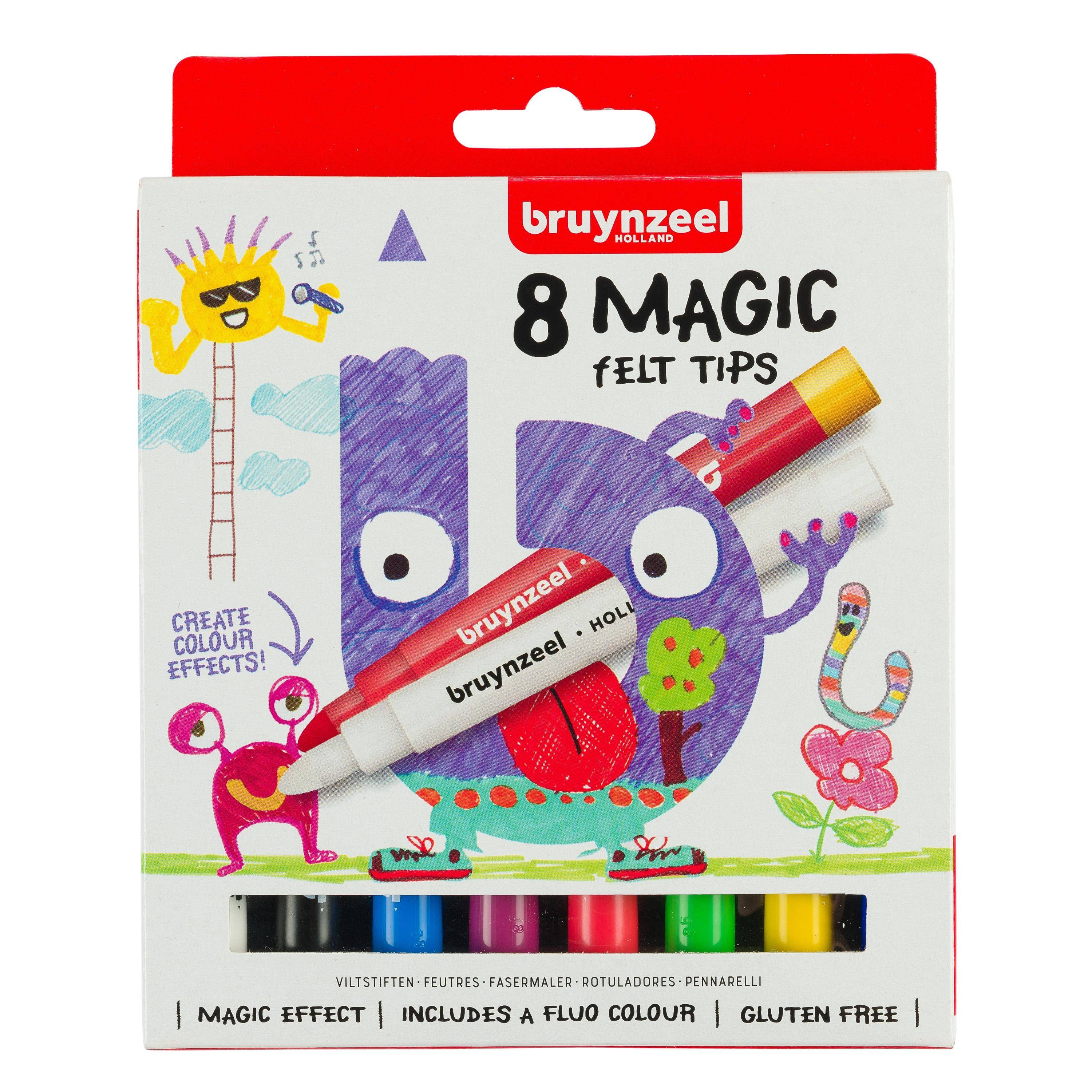 Bruyn ZEEL 8712079420994 Bruynzeel - Viltstift kids magic 8st ass-0