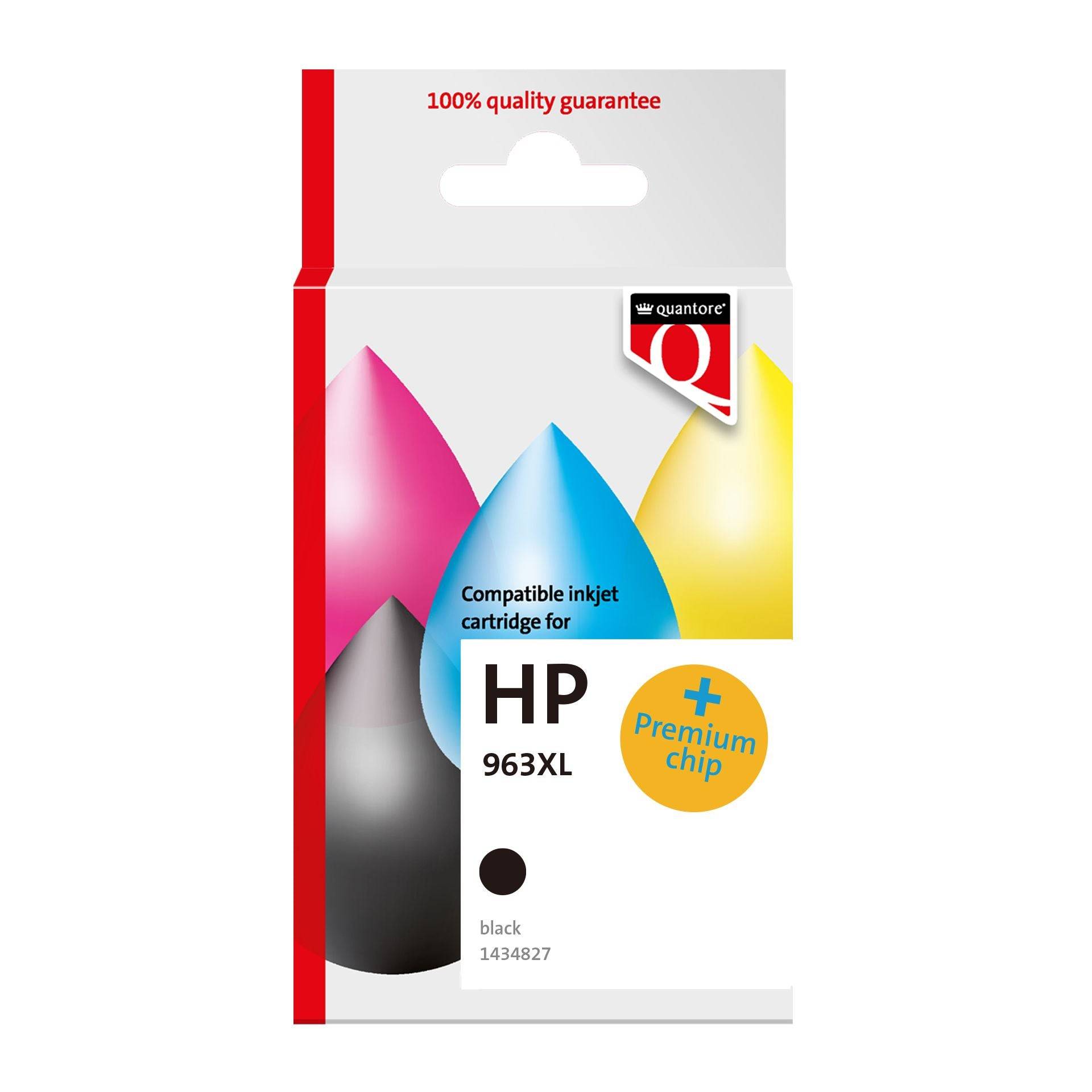Inktcartridge Quantore alternatief tbv Hp 963XL 3JA30AE hc zwart | 12 stuks-0