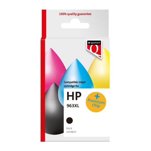 Inktcartridge Quantore alternatief tbv Hp 963XL 3JA30AE hc zwart | 12 stuks