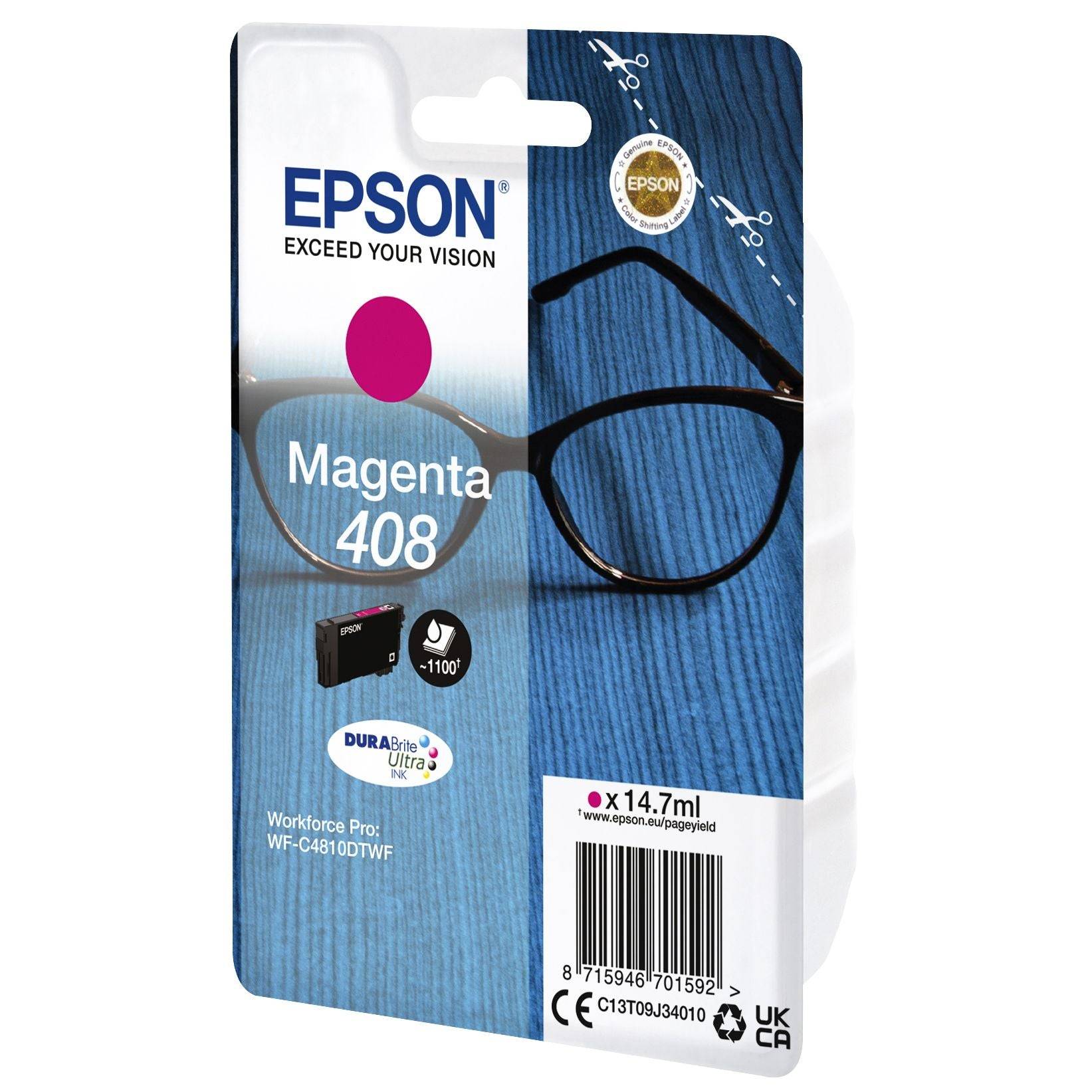 Inktcartridge Epson T09J340 408 rood | 8 stuks-0
