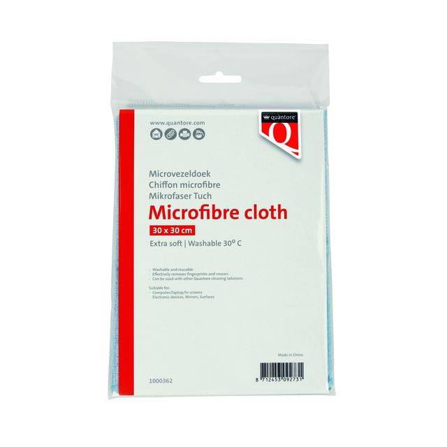 Quantore 8712453092731 Quantore - Microvezeldoek 30x30cm blauw-0