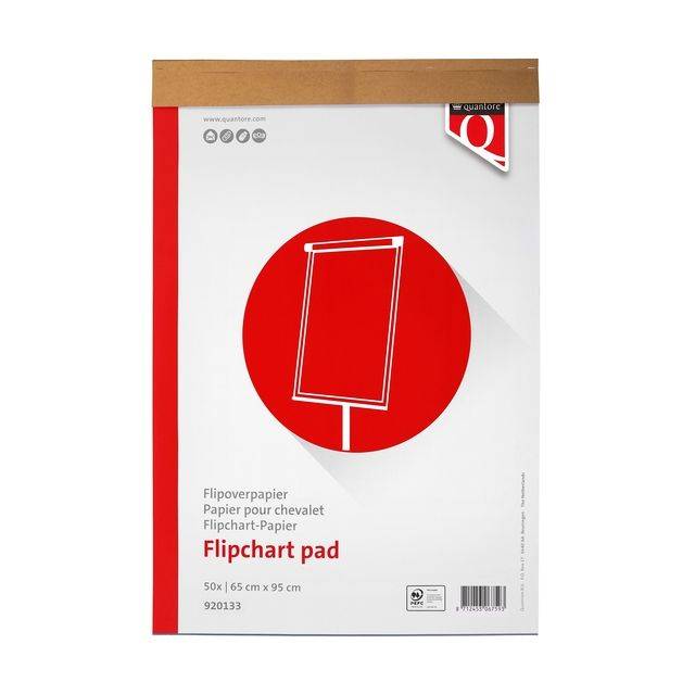 Quantore 8712453067593 Quantore - Flipoverpap 65x95cm blanco/ruit 74gr-0
