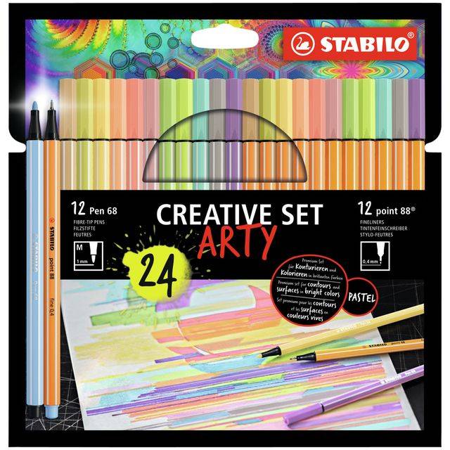 Stabilo 4006381582339 Stabilo - ARTY Creative Set Pen 68 point 88 combi etui 24 stuks-0