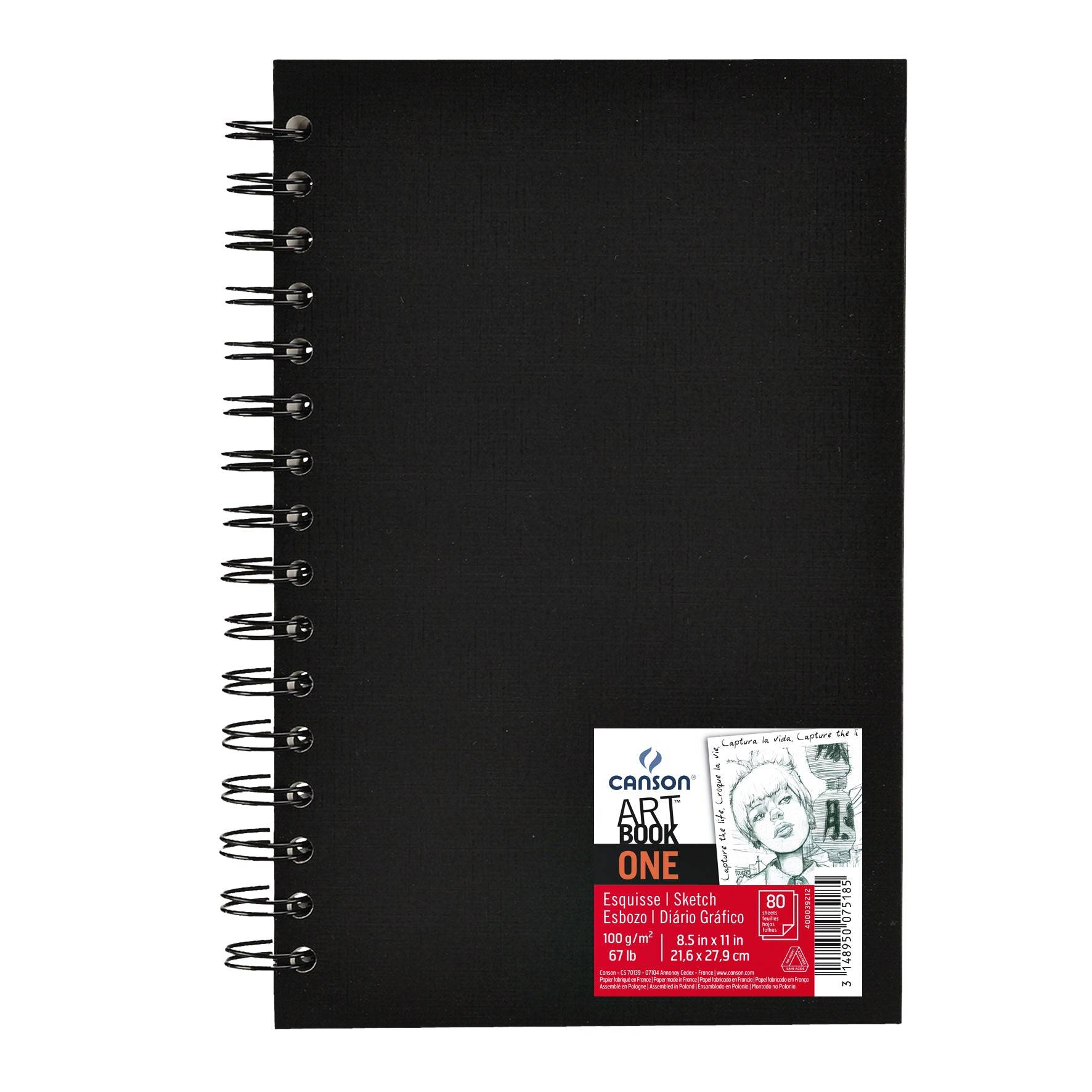 Canson 3148950075185 Canson - Schetsboek art book one 100gr 216x279mm wit-0