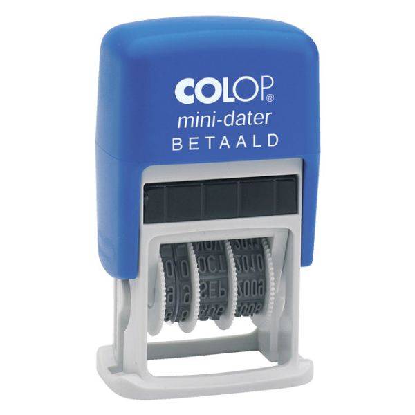 Woord-datumstempel Colop Printer Mini S 160/L betaald blauw-0