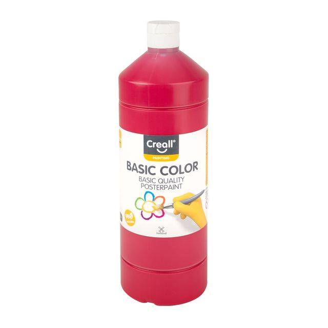 Plakkaatverf Creall basic donkerrood 1000ml-0
