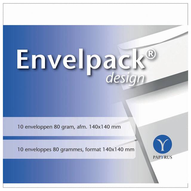 Envelop Papyrus Envelpack Design vierkant 140x140mm wit 894416 10 stuks-0