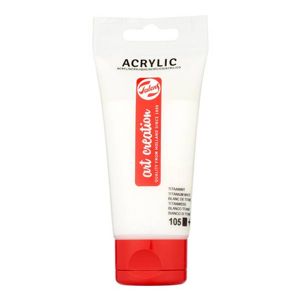 Acrylverf Talens Art Creation 105 titaanwit tube à 75ml | 3 stuks