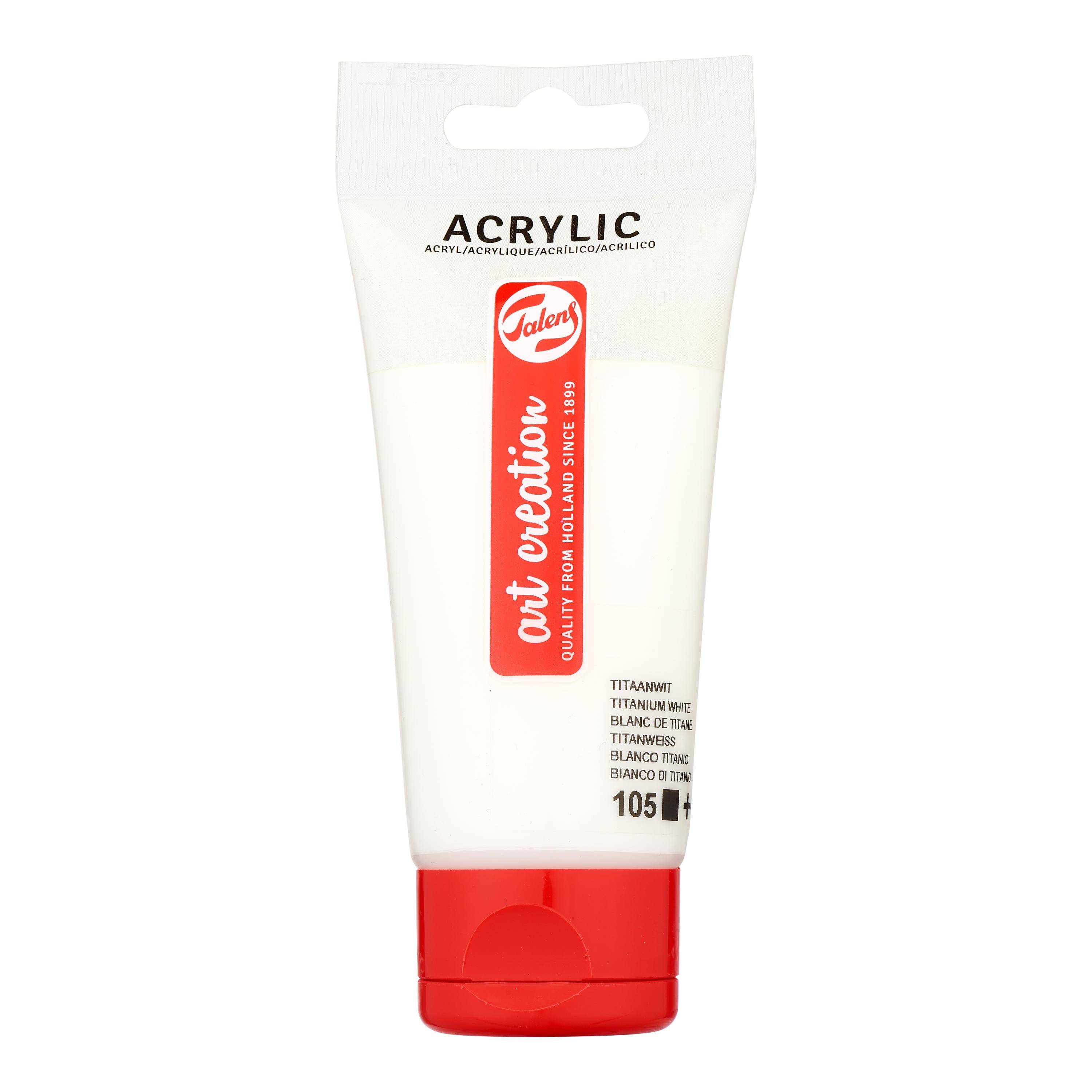 Acrylverf Talens Art Creation 105 titaanwit tube à 75ml | 3 stuks-0