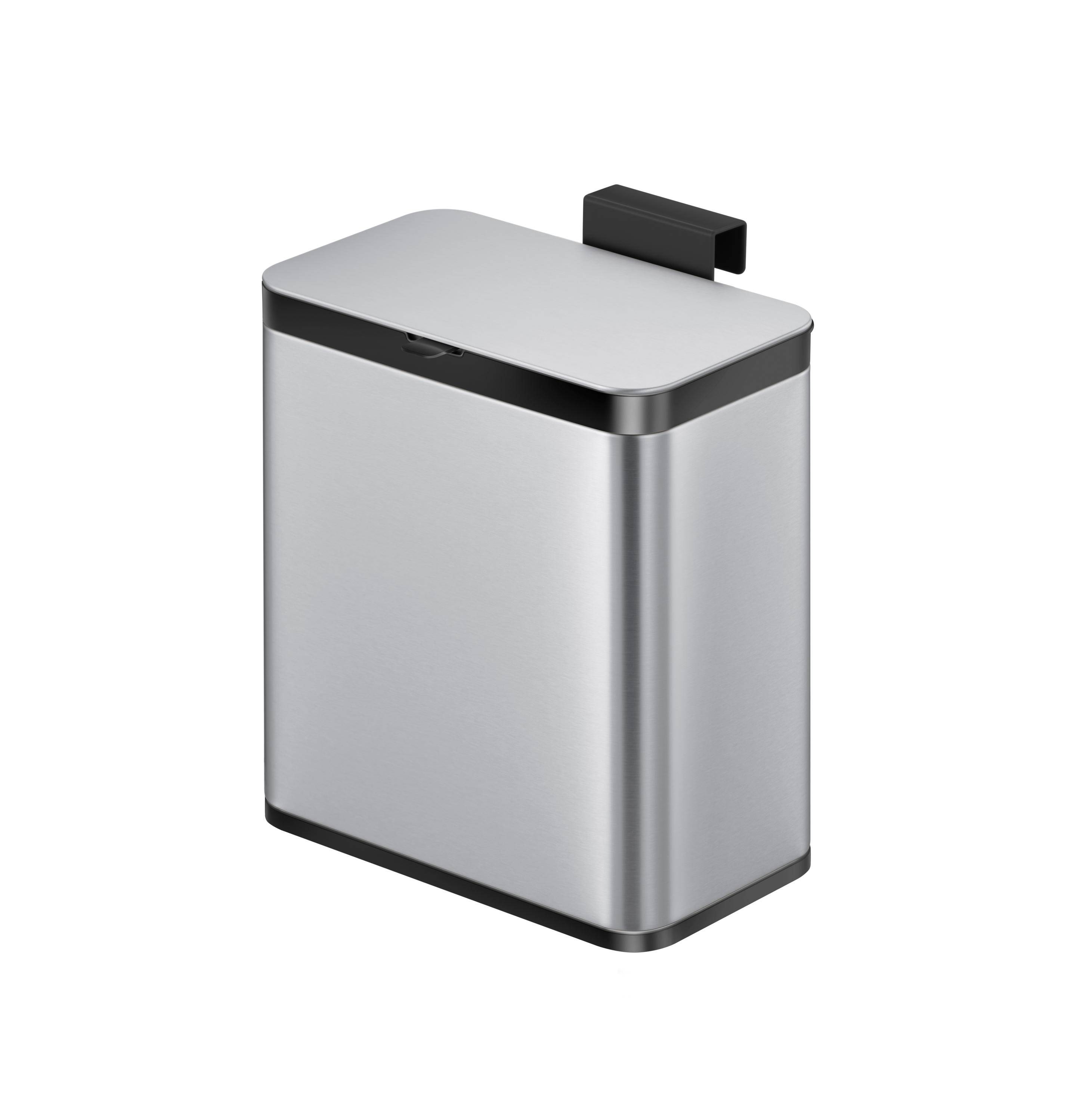 Eko 8713631202096 Eko - Afvalbak puro klein 7 liter zilver-0