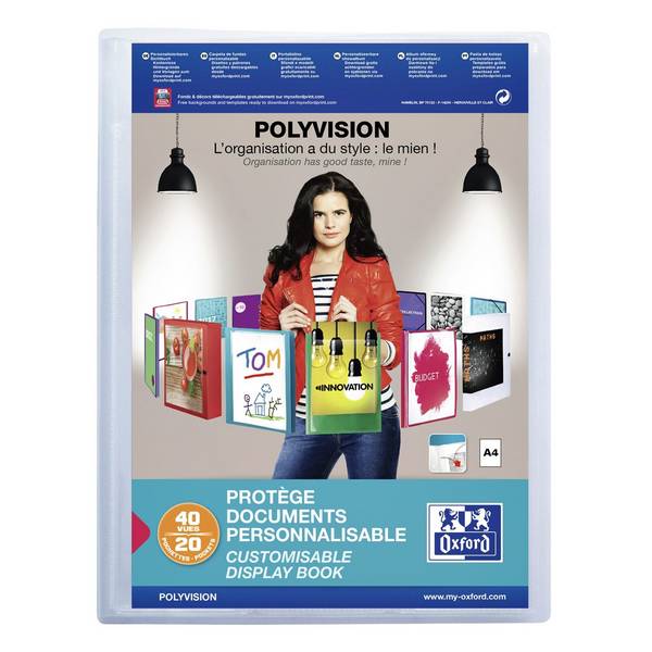 Oxford 3045050079450  Oxford -  lbum  polyvision a4 20tas pp tr