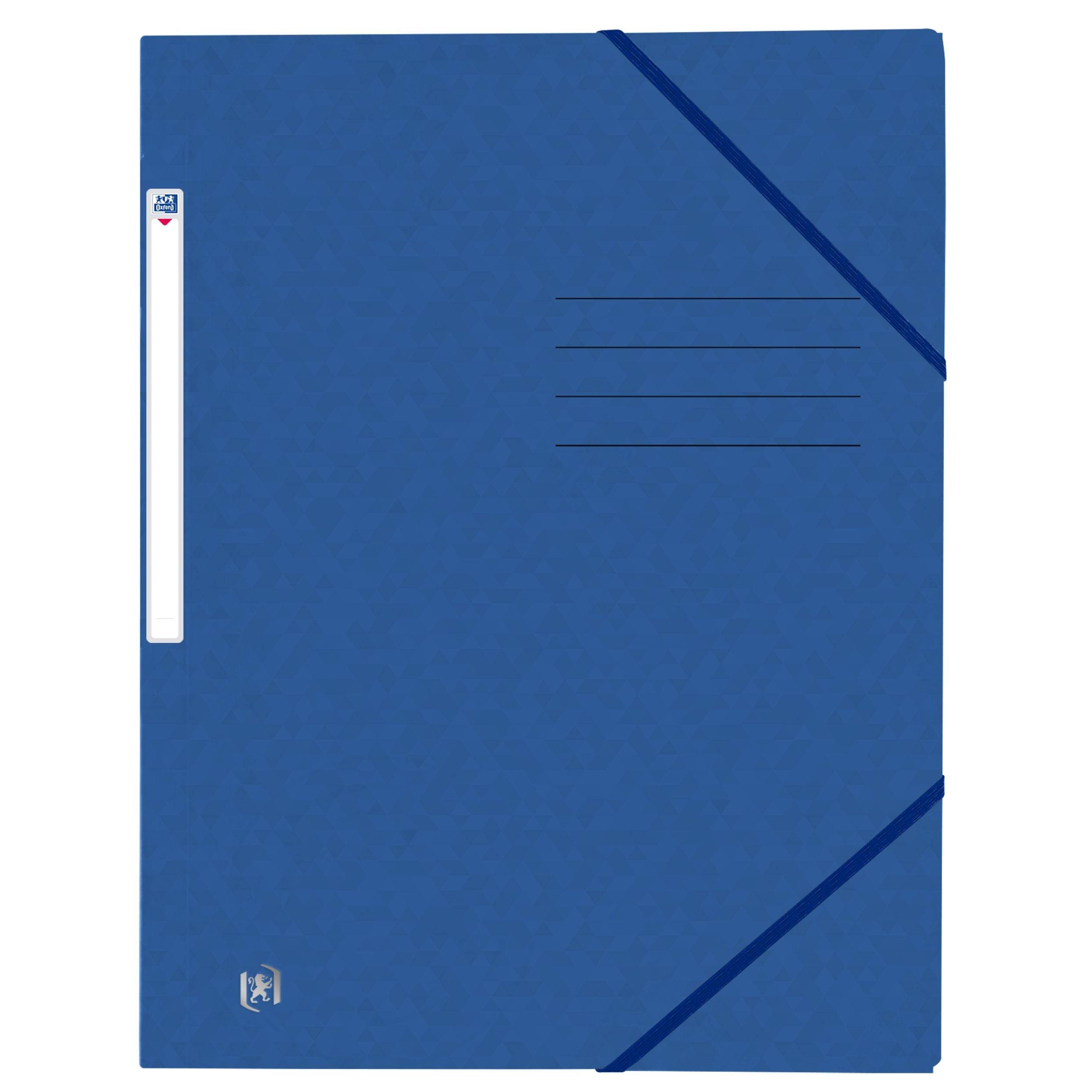 Oxford 3045050410451 Oxford - Elastomap top file a4 3 kleppen 390gr blauw | 10 stuks-0