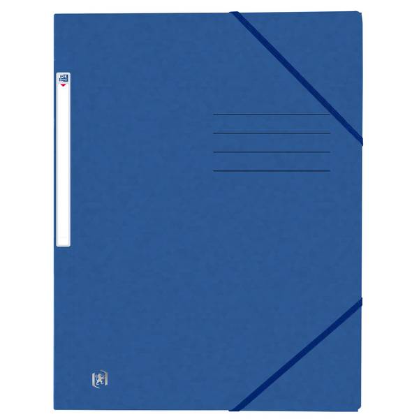 Oxford 3045050410451  Oxford -  Elastomap  top file a4 3 kleppen 390gr blauw | 10 stuks