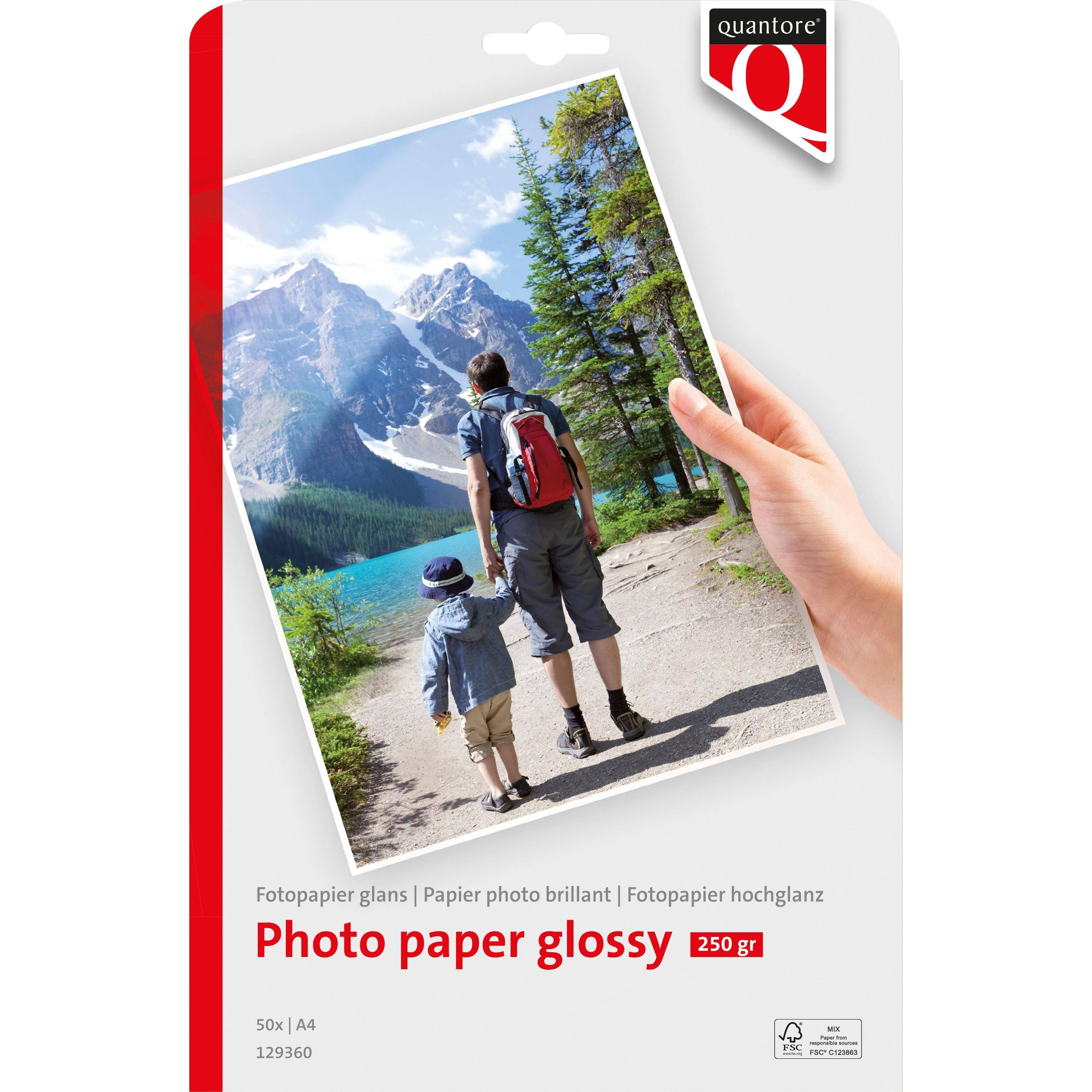 Quantore 8712453035097 Quantore - Fotopapier A4 glans 50 vel 250gr-0