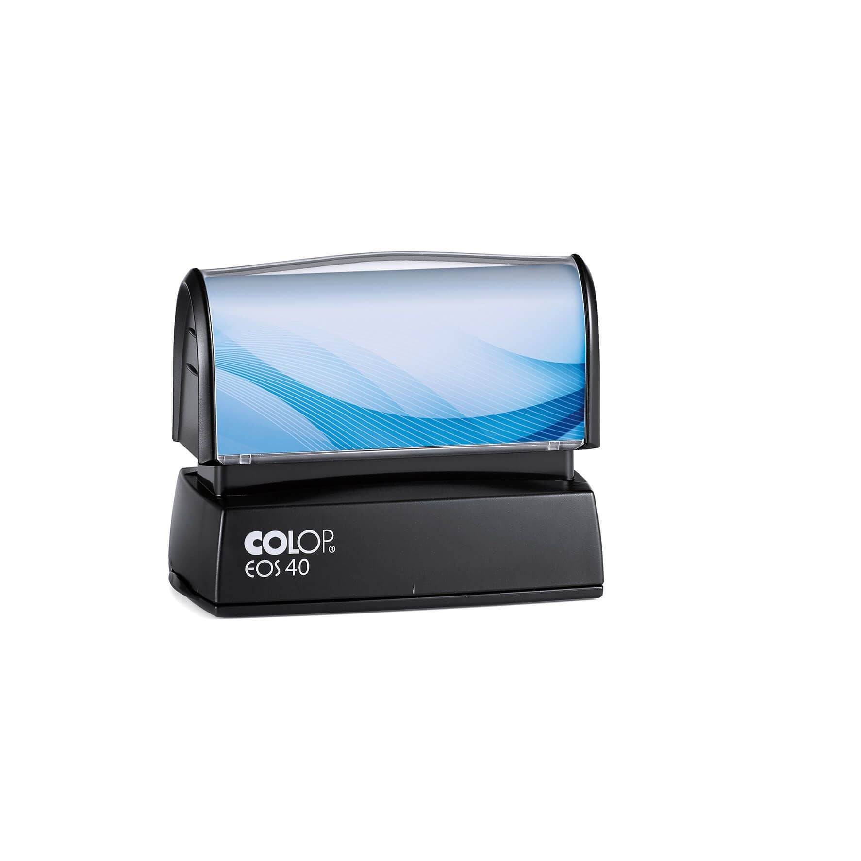 Tekststempel Colop EOS 40 personaliseerbaar met stempelplaat zwart-0