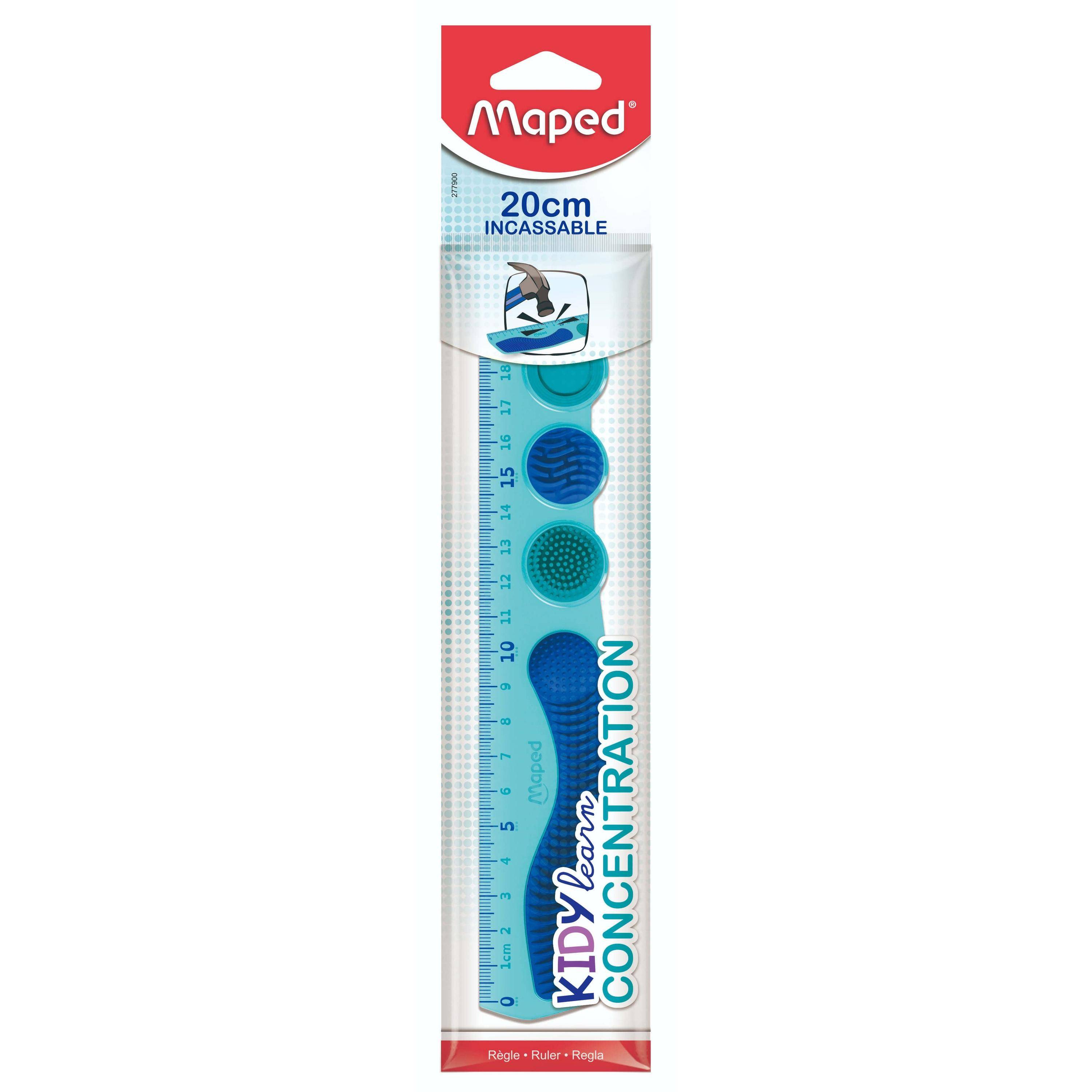 Liniaal Maped Kidy Learn Concentration 20 cm blauw-0