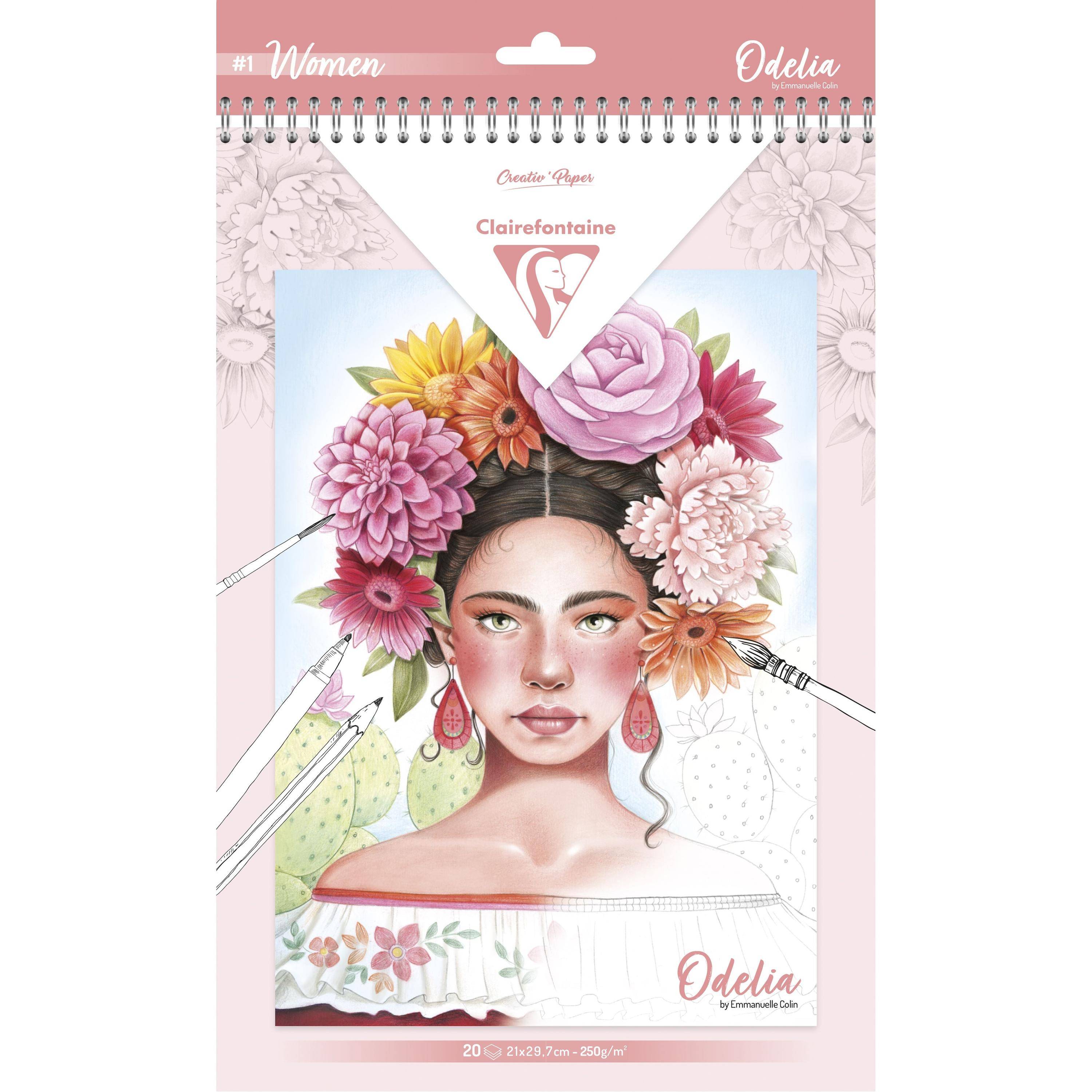 Kleurboek Clairfontaine Odelia A4 Vrouwen-0