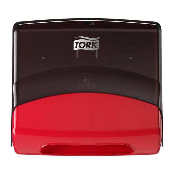 Reinigingsdoekdispenser Tork W4 Performance gevouwen rood 654008