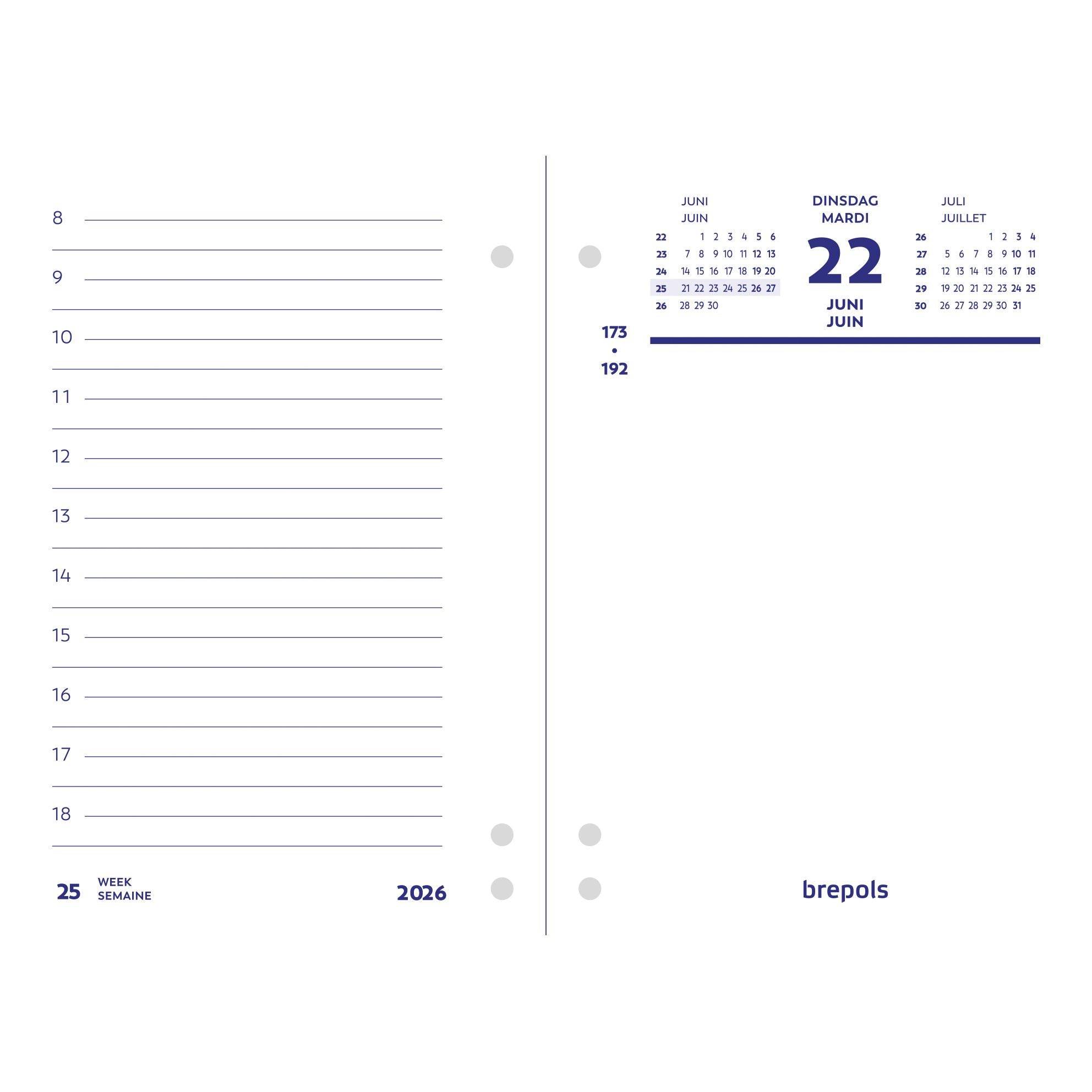 Brepols 5412303130493 Brepols - Omlegblok 2027 1d/2p universele ponsing-0
