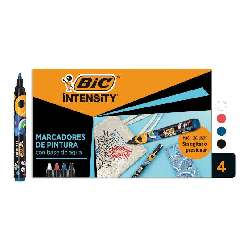 Paintmarker Bic Intensity assorti 4 stuks-0