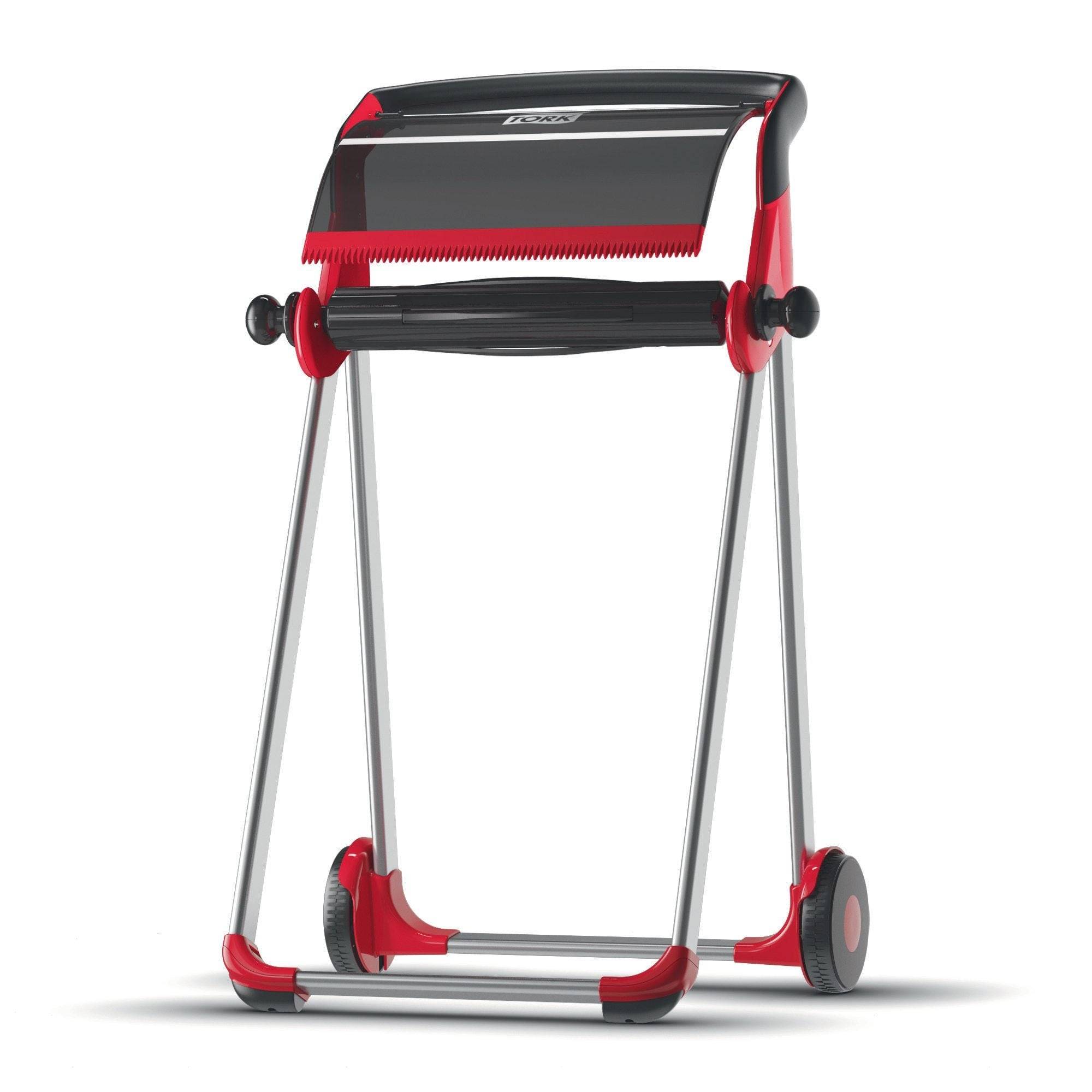 Poetspapierdispenser Tork W1 Performance vloerstandaard rood 652008-0