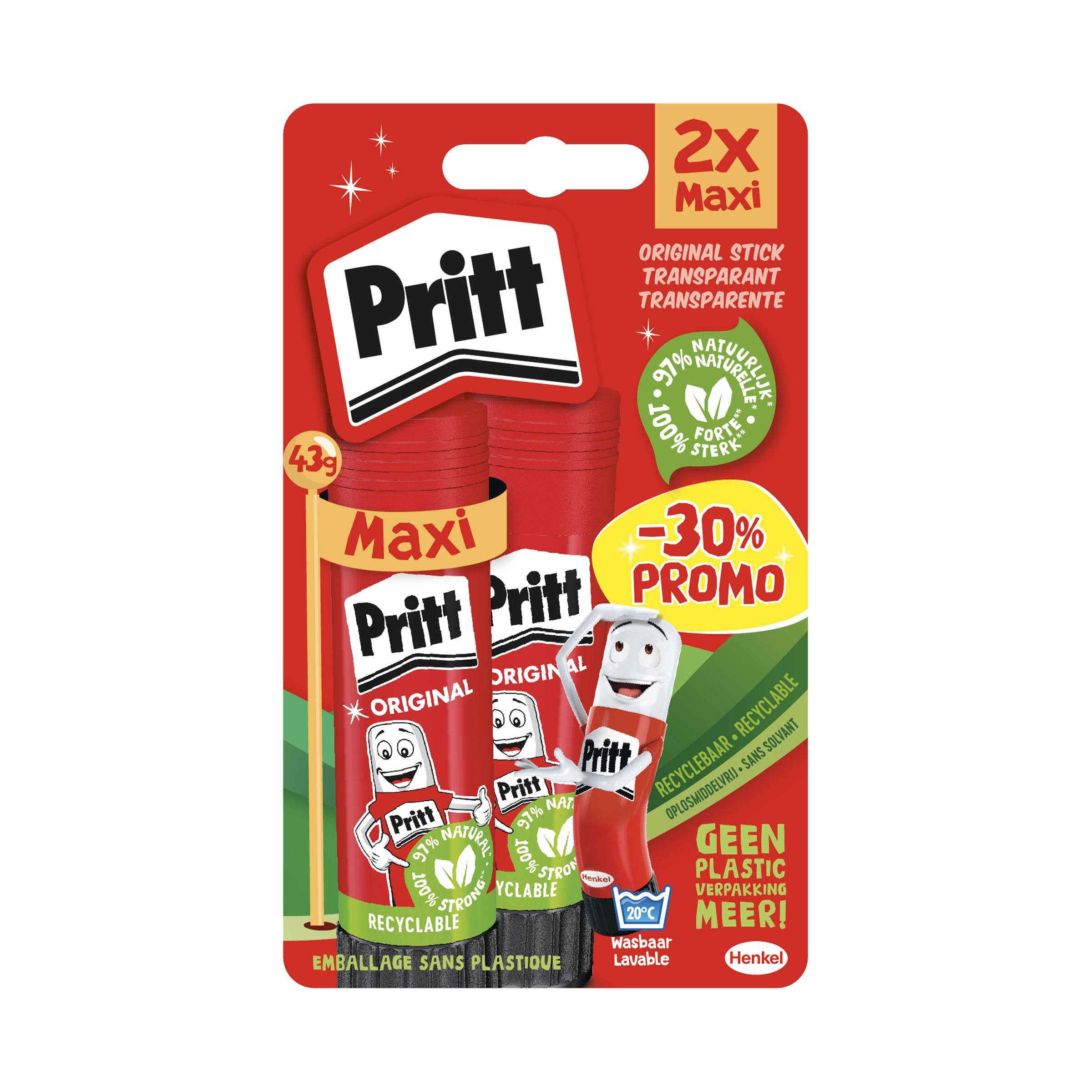 Pritt 5412530951816 Pritt - Lijmstift stick original 2x 43gr promo | 12 stuks-0