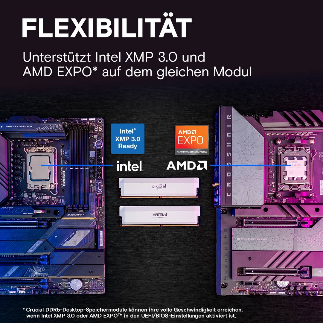 DDR5 32GB PC 6000 KIT (2x16GB) Crucial Pro Overklokken-2