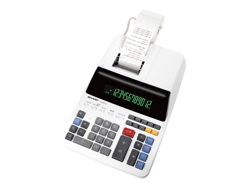 Sharp EL-2607LG Tischrechner druckend lichtgrau (SH-EL2607LG)-0