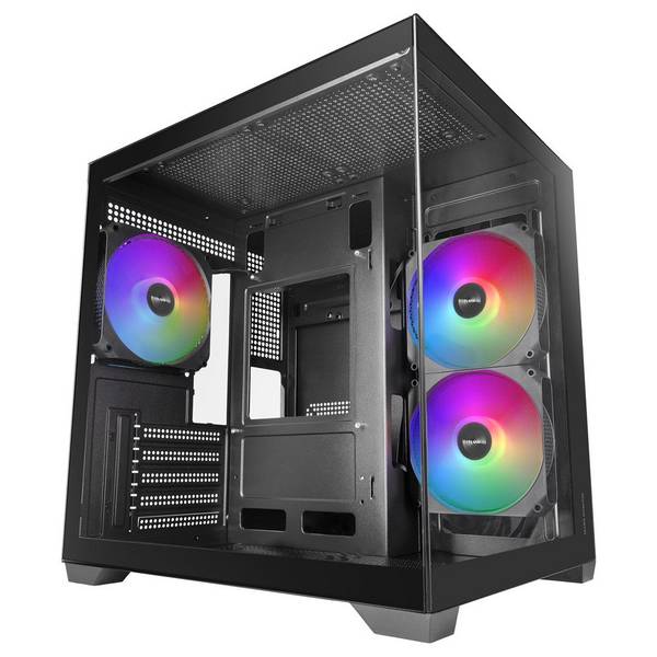 TACENS Computerbehuizing Mars Gaming MCVIEW3 Mini Tower Zwart Micro ATX Mini-ITX TACMARS-MCVIEW3