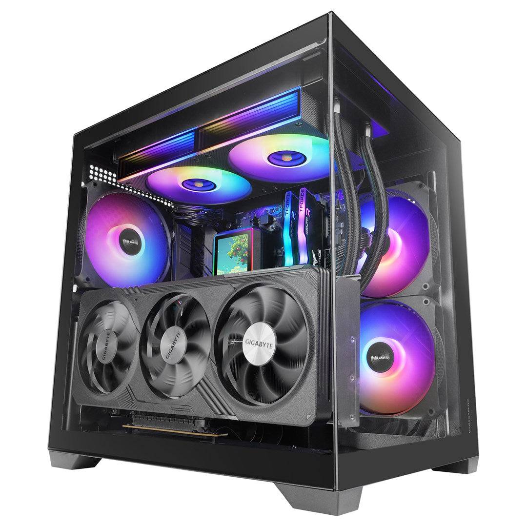 TACENS Computerbehuizing Mars Gaming MCVIEW3 Mini Tower Zwart Micro ATX Mini-ITX TACMARS-MCVIEW3-1