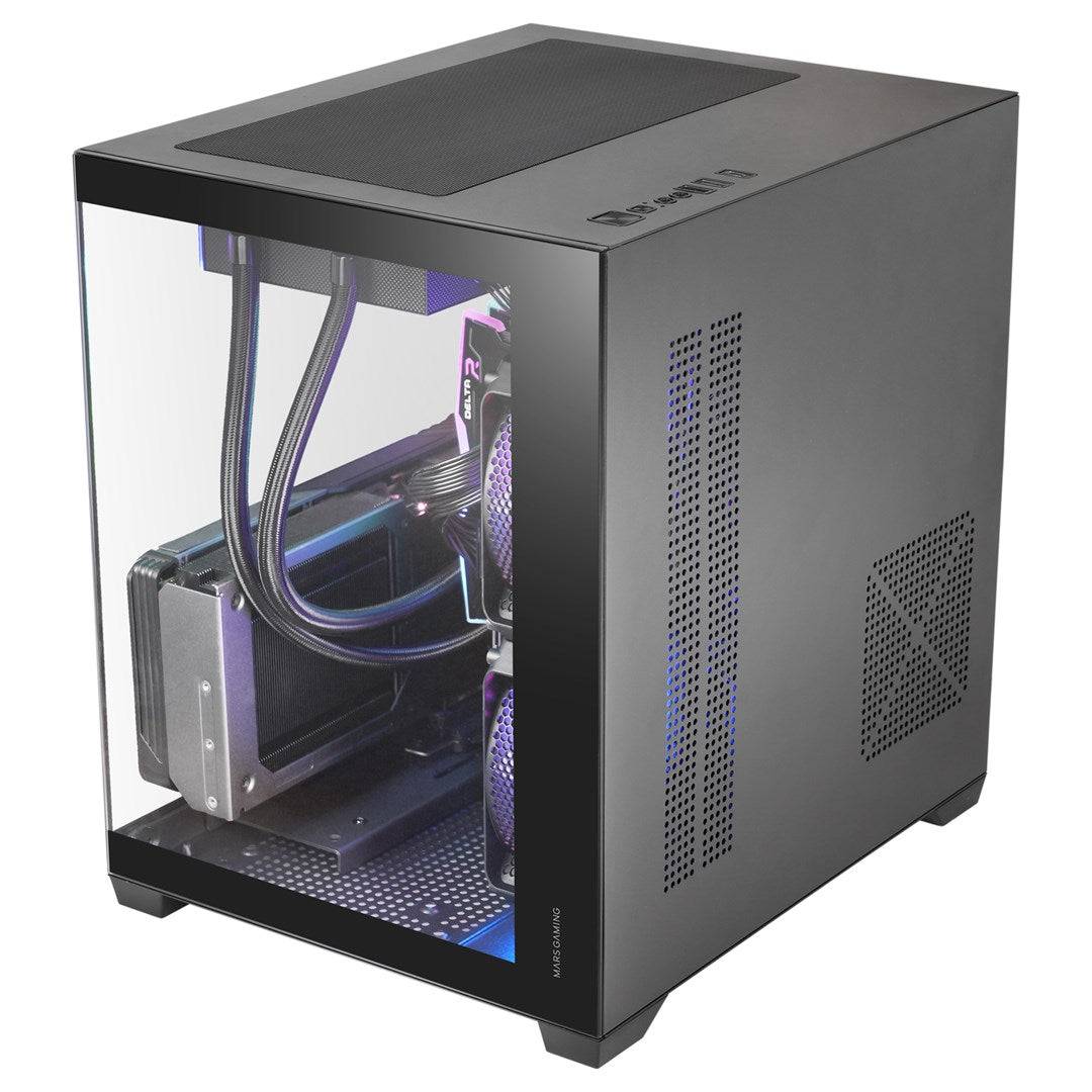 TACENS Computerbehuizing Mars Gaming MCVIEW3 Mini Tower Zwart Micro ATX Mini-ITX TACMARS-MCVIEW3-3