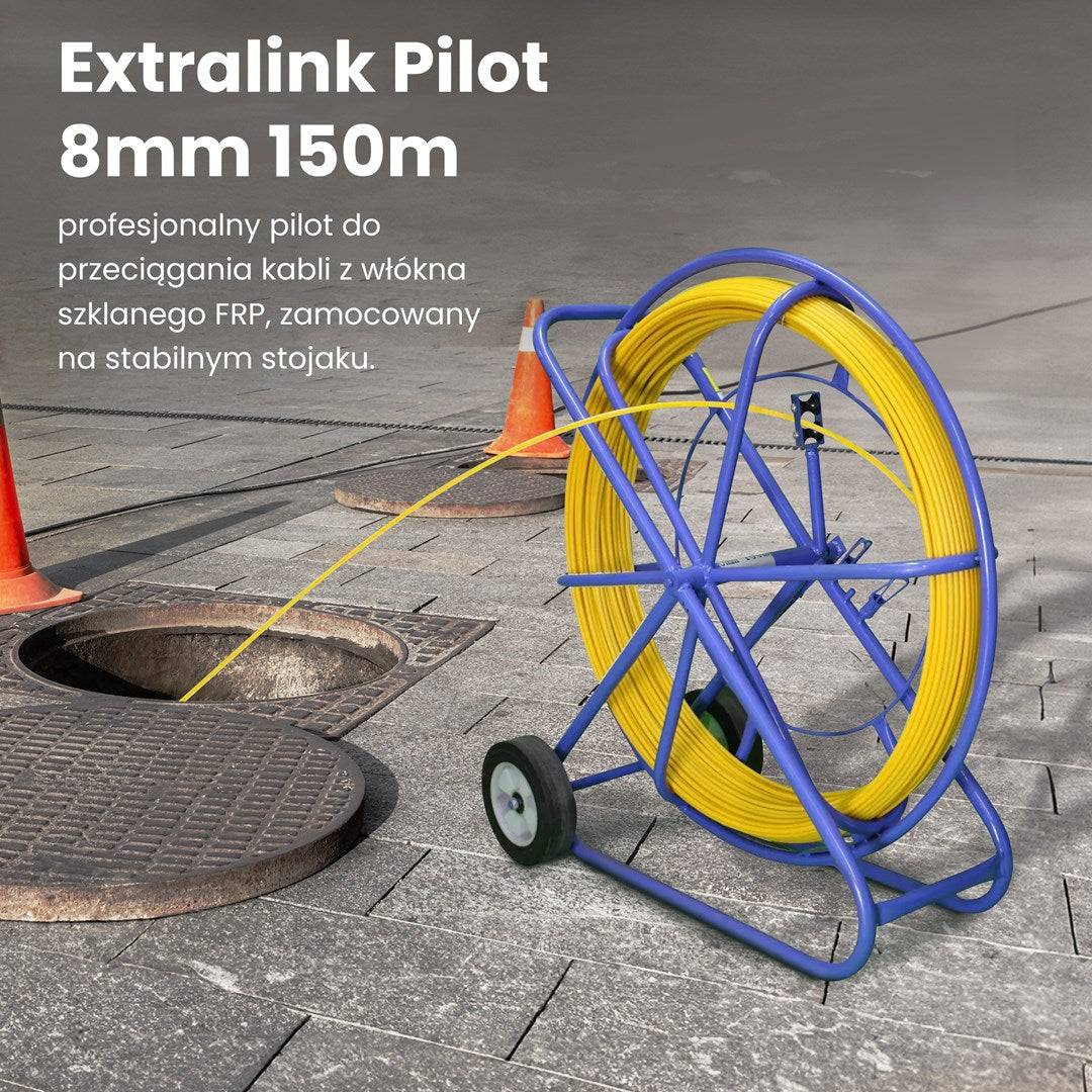 Extralink Kabeltrekker Pilot 8 mm 150 m Geel EX.13872-2