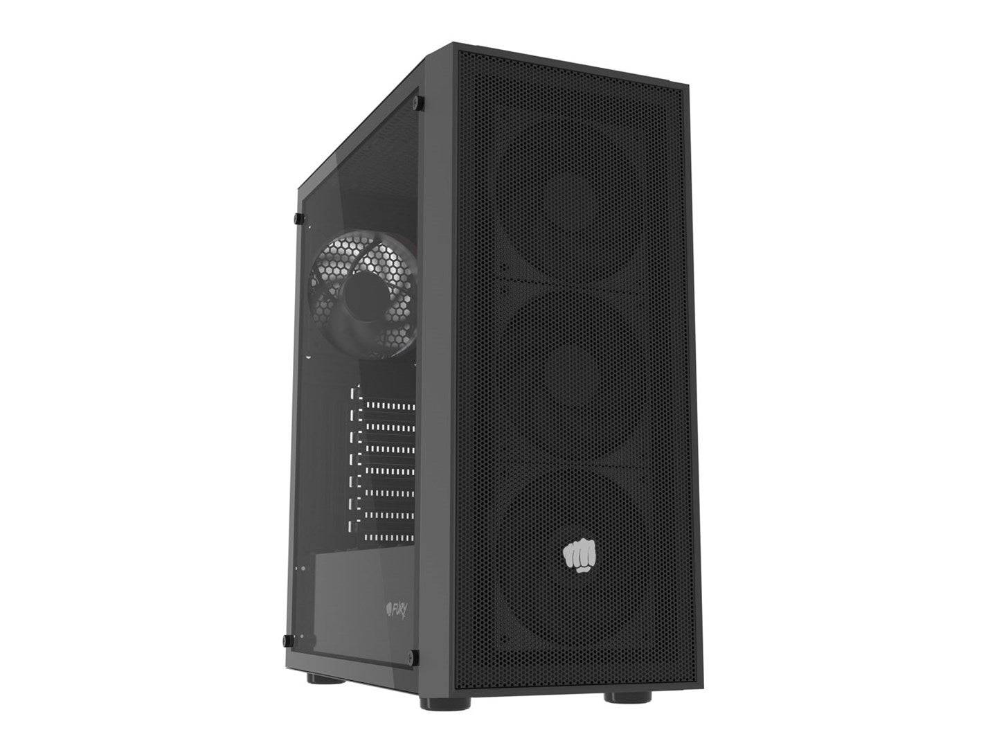 FURY SHOBO SH8F MIDI TOWER BEHUIZING MET RAAM ZWART NFO-2401-1