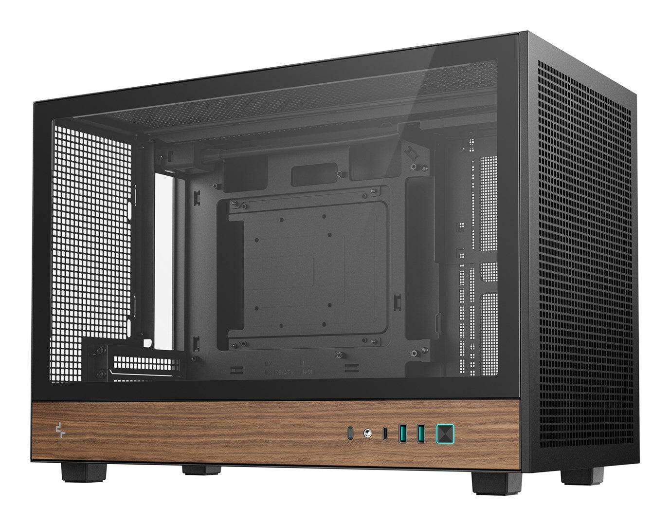 DEEPCOOL CH260 WOOD Micro Tower Behuizing voor micro ATX/Mini-ITX, R-CH260-BKNWM0-G-1-1
