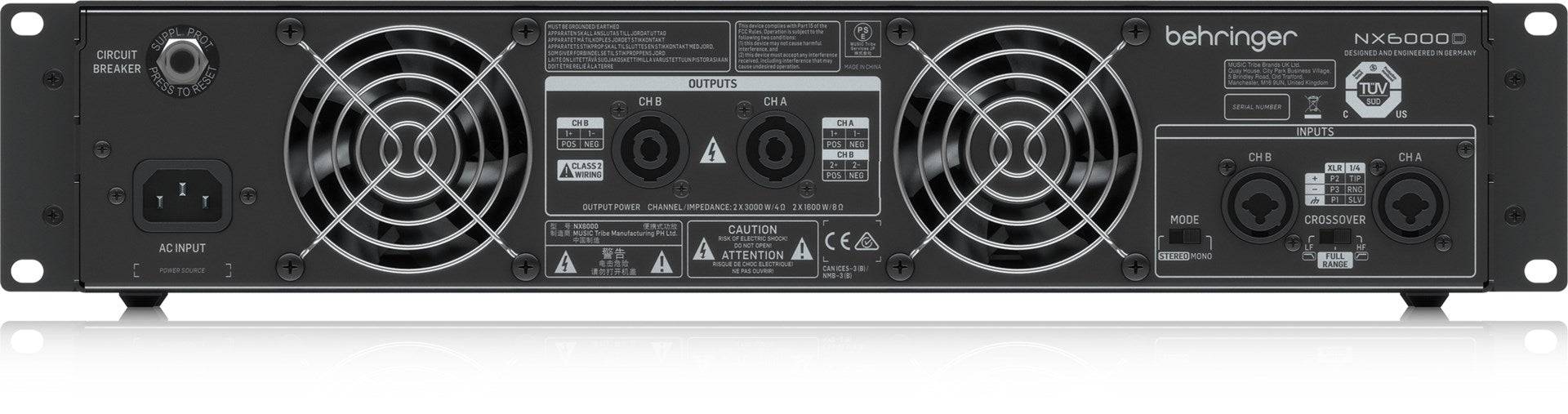 Behringer NX6000 Audioversterker 2.0 kanalen Zwart-3