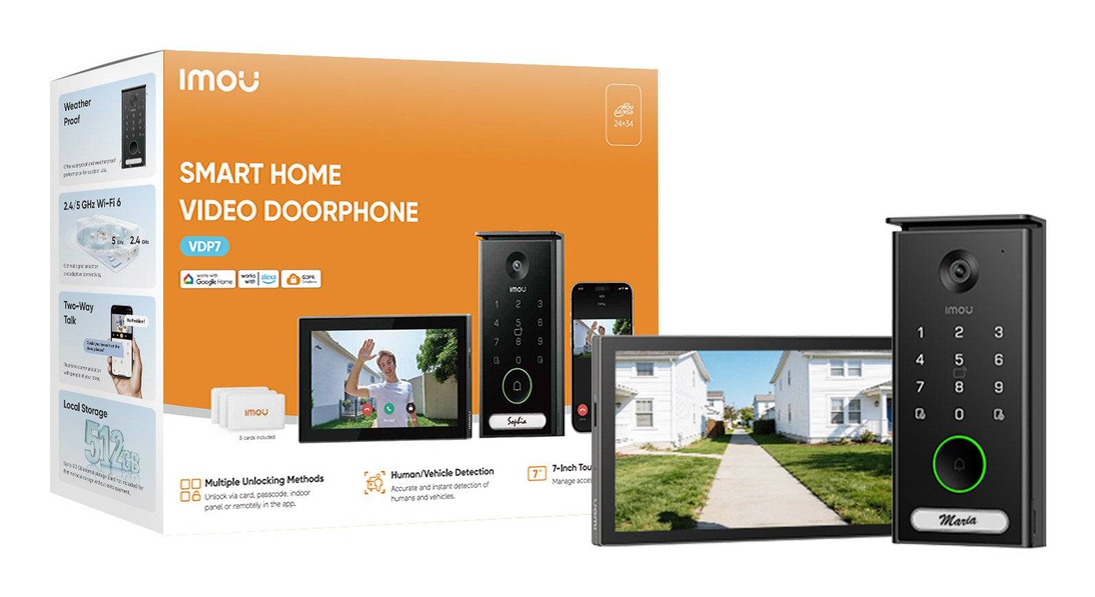 Imou Video Intercomsysteem 5 MP 7" Zwart VO1-5M0R/VH1-7A0S-0