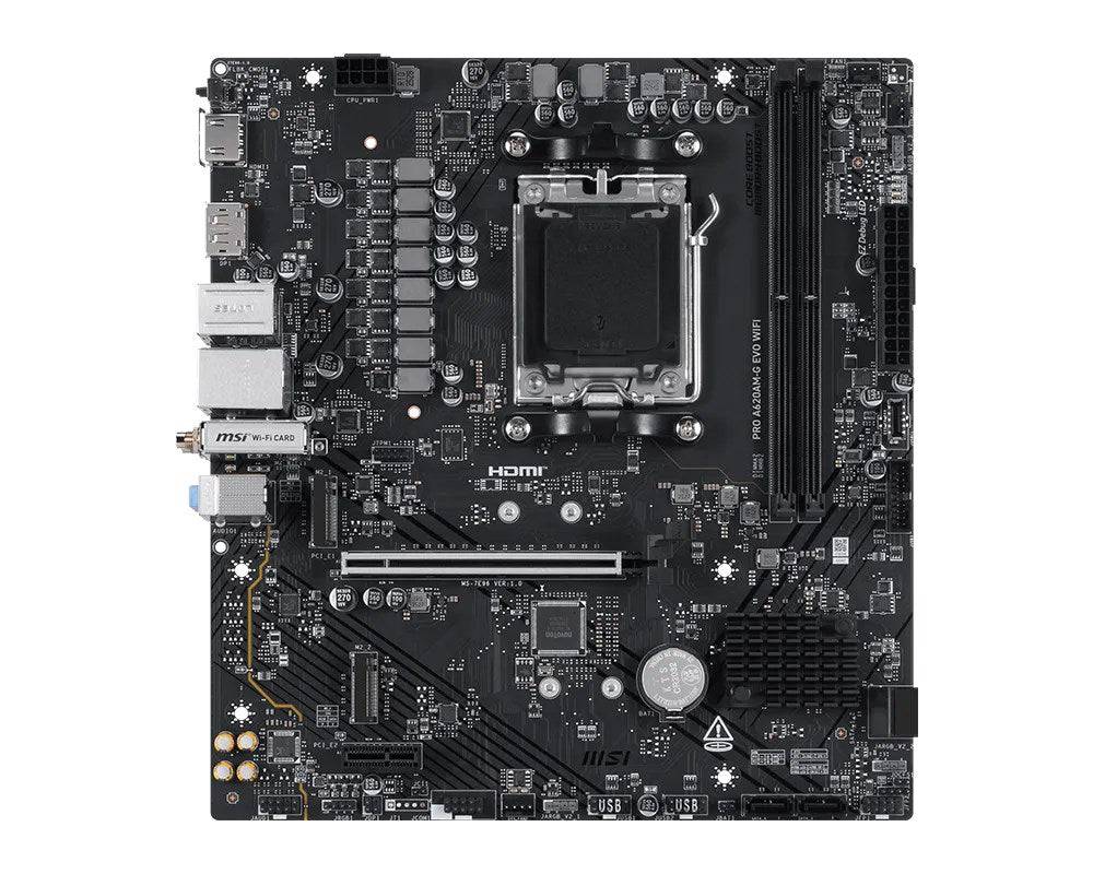 MSI Pro A620AM-G EVO WIFI AMD A620A Socket AM5 Micro ATX Moederbord-1
