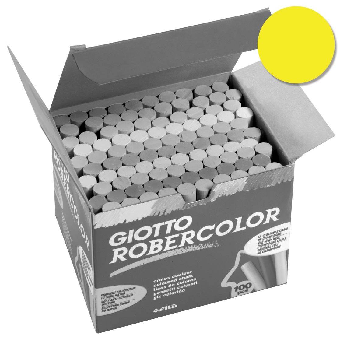 Giotto 8000825968907 Giotto - krijt Robercolor geel-0