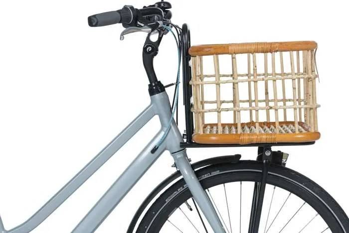 Rotan fietsmand Basil Green Life L 30 liter 46 x 35 x 28 cm - natural bruin-0