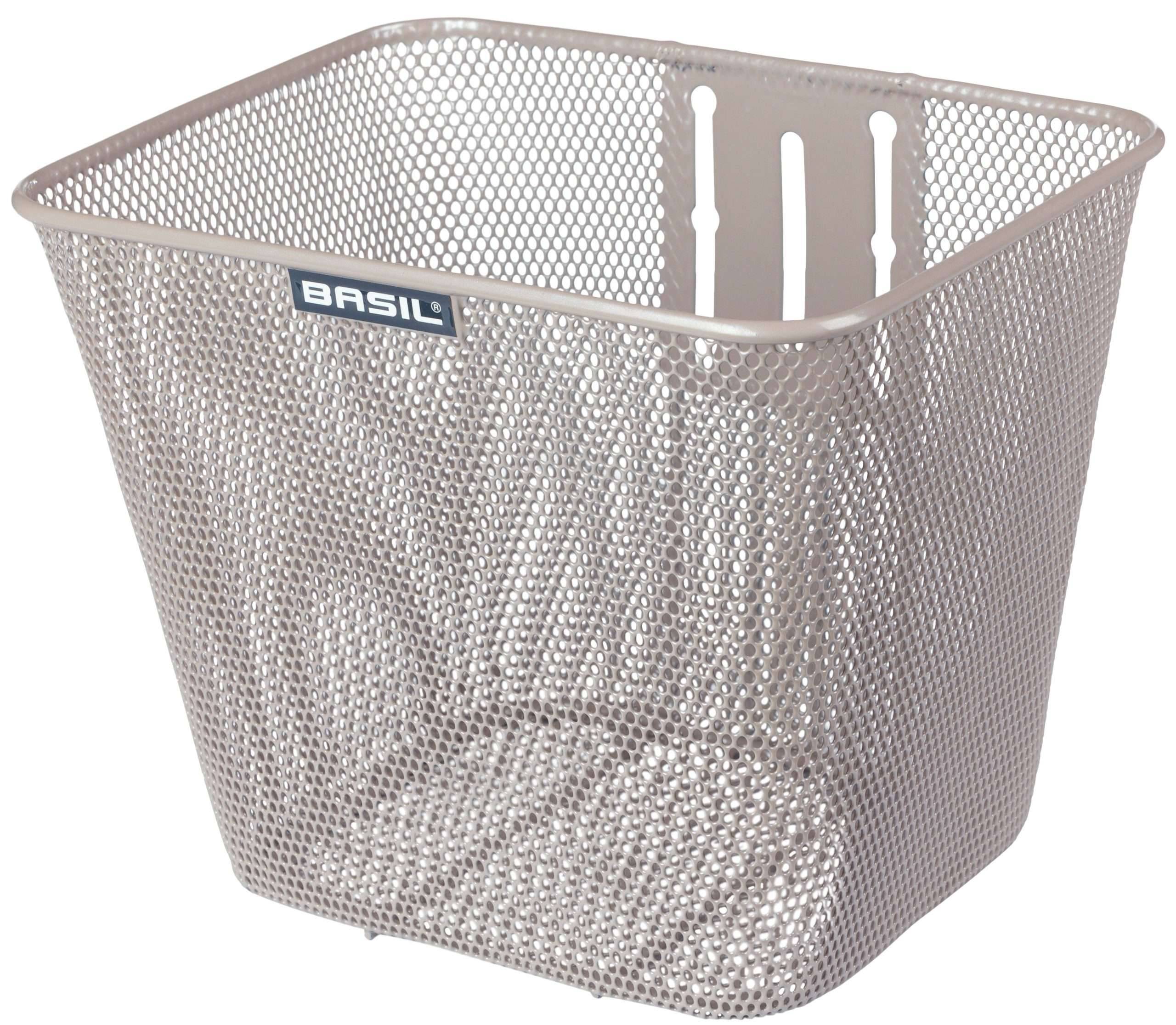 Fietsmand Basil Bilbao met vaste montage 26 x 22 x 27 cm - nude metallic-0
