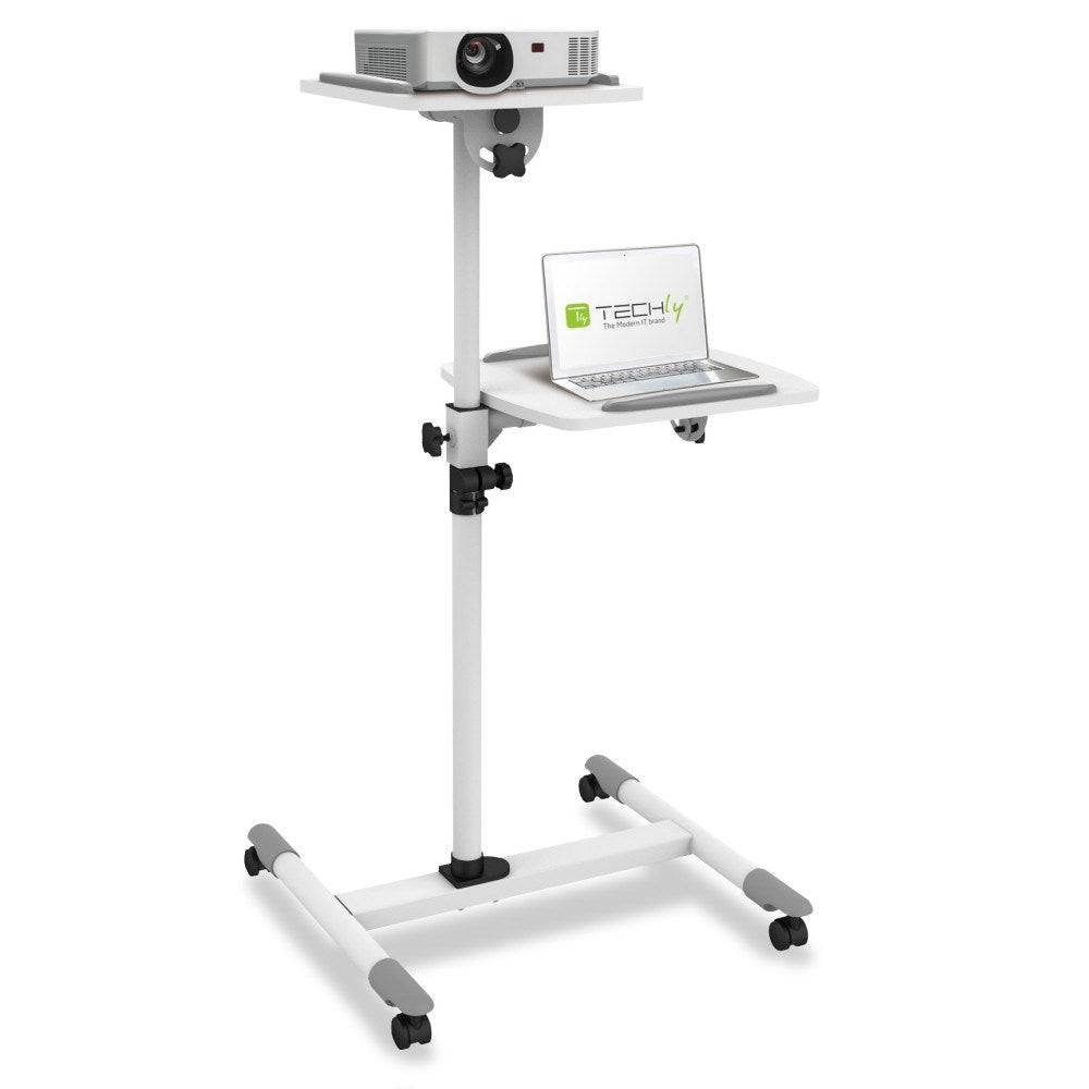 Techly Universele Trolley voor Notebook/Projector Wit ICA-TB TPM-6-0