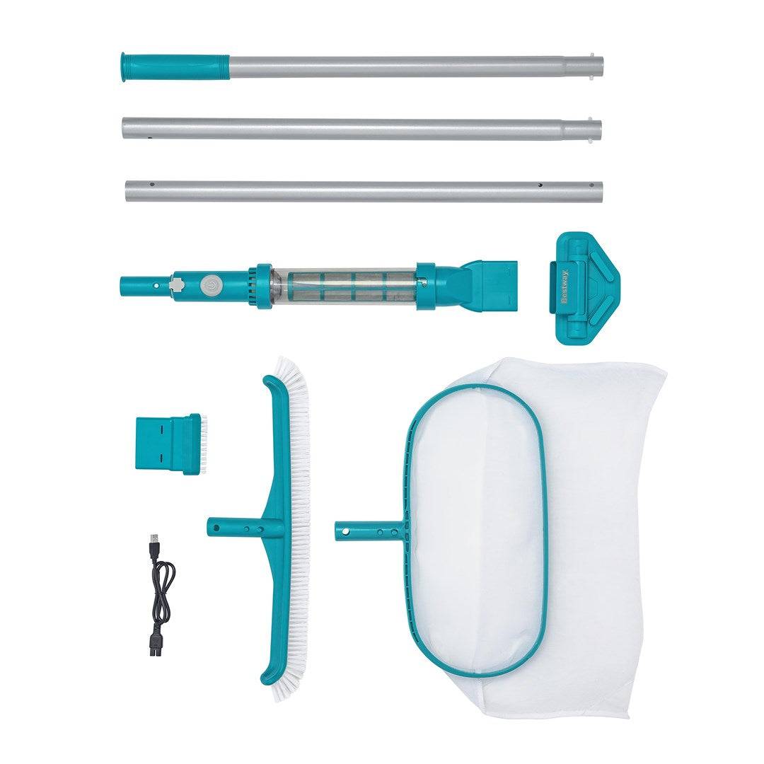 Bestway AquaSurge Zwembad Onderhoudsset met Vacuüm en Skimmer, Max. 6,1 m Zwembaddiameter, Model 21183-1