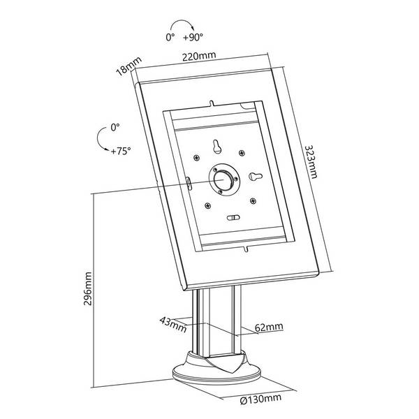 Maclean Desktop Tablet Houder voor 9.7-10.2" Apparaten - Verstelbaar - Model MC-908W